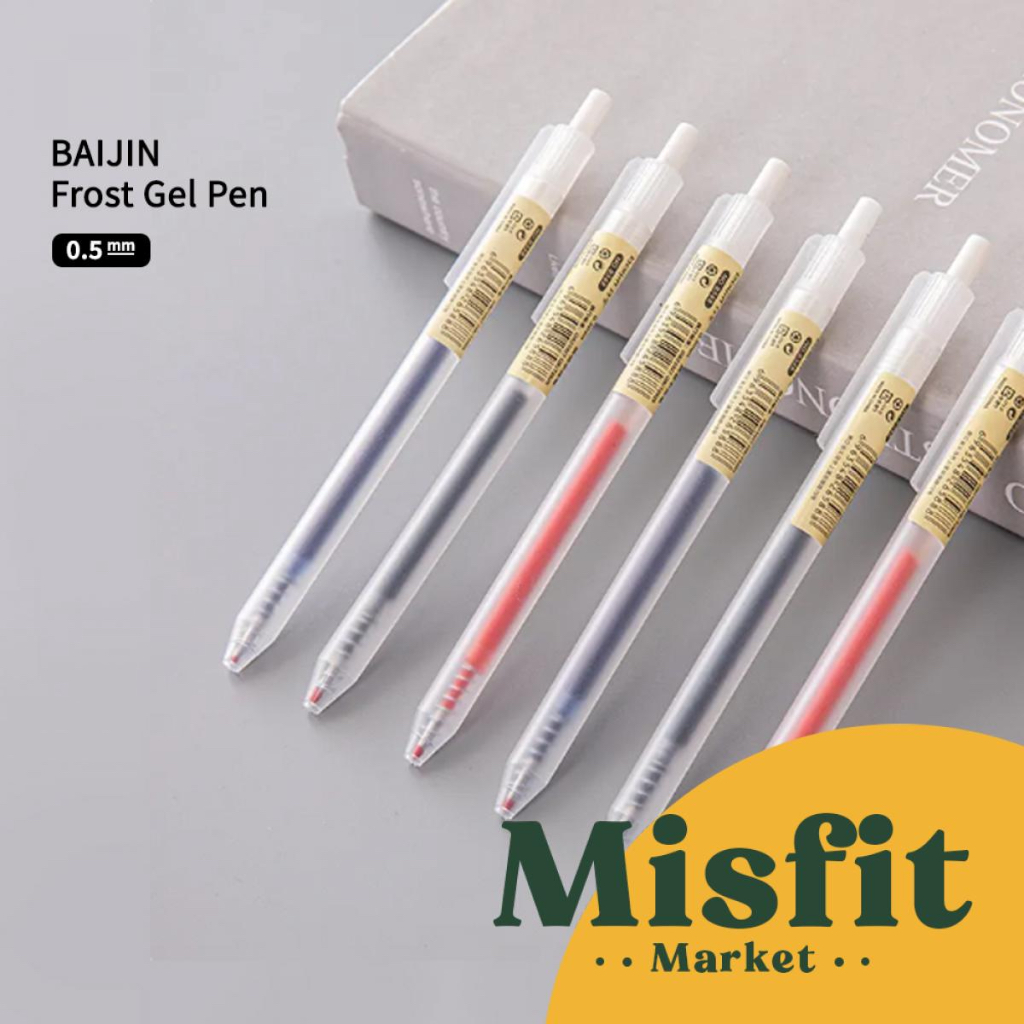 

Baijin Frost Gel Pen 0.5 mm pulpen transparant ala korea