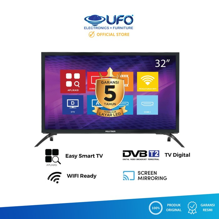 Polytron PLD32MV1859 LED Smart Digital TV HD Ready 32 Inch