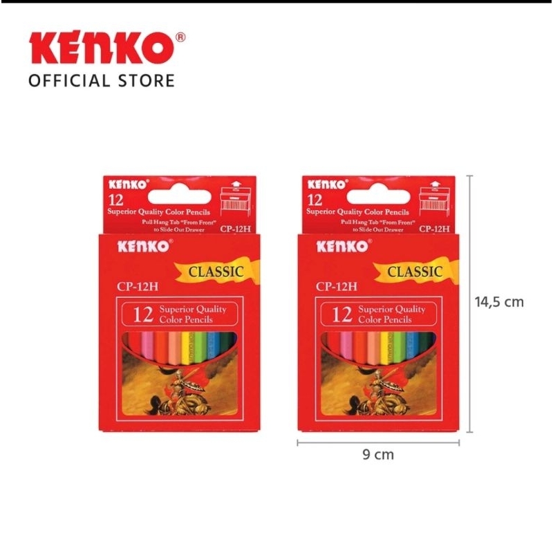 

Kenko Pinsil Warna 12 Warna CP-12F Pensil Mewarnai