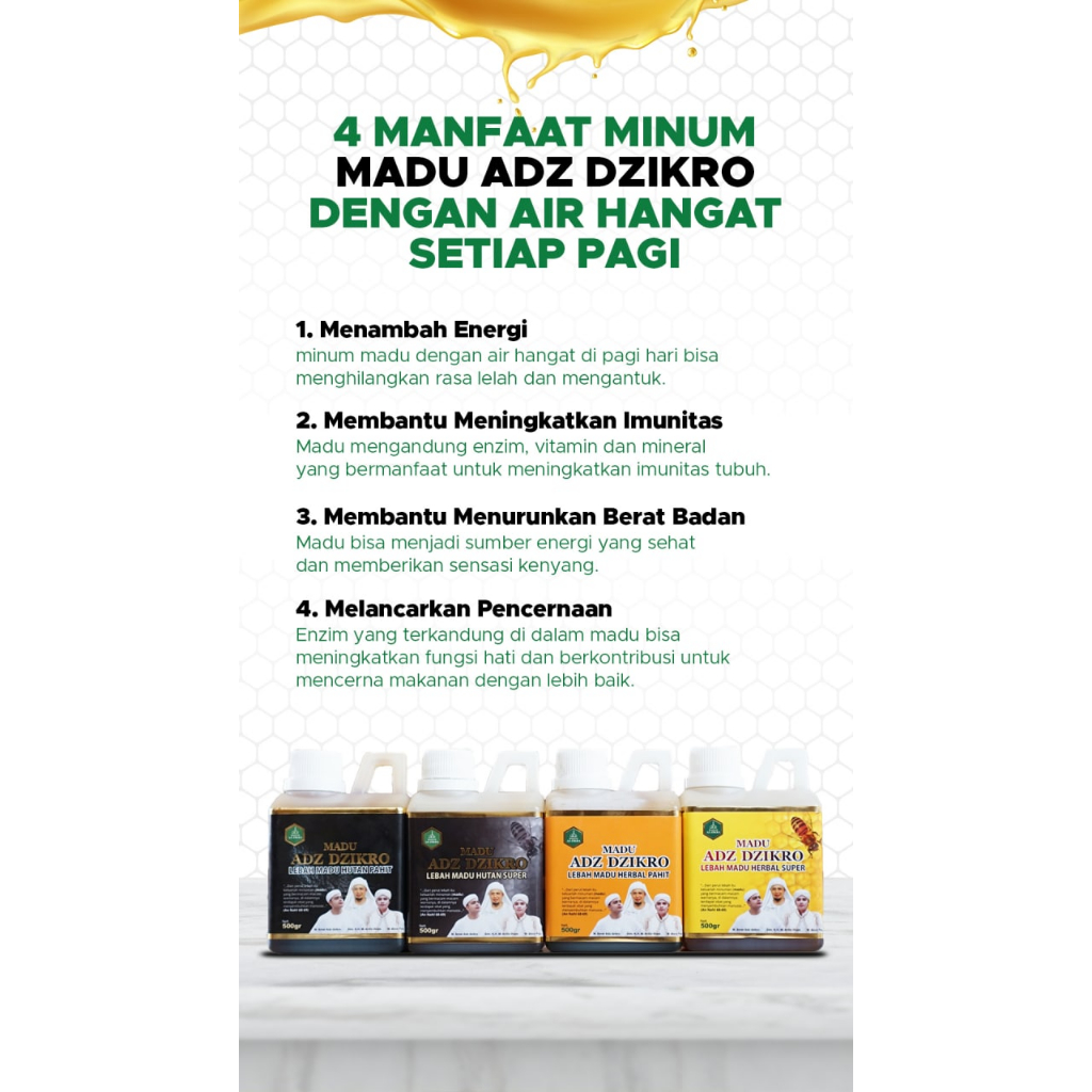 

QH ORIGINAL 100% MADU ADZ DZIKRO PRODUK RESMI DARI MAJELIS AZ ZIKRA