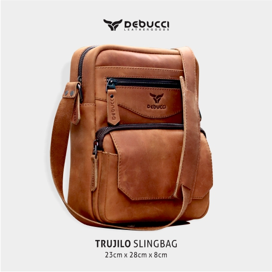 Debucci leather goods -Trujilo slingbag/Tas Selempang Pria Kulit Asli/Tas pria Kekinian