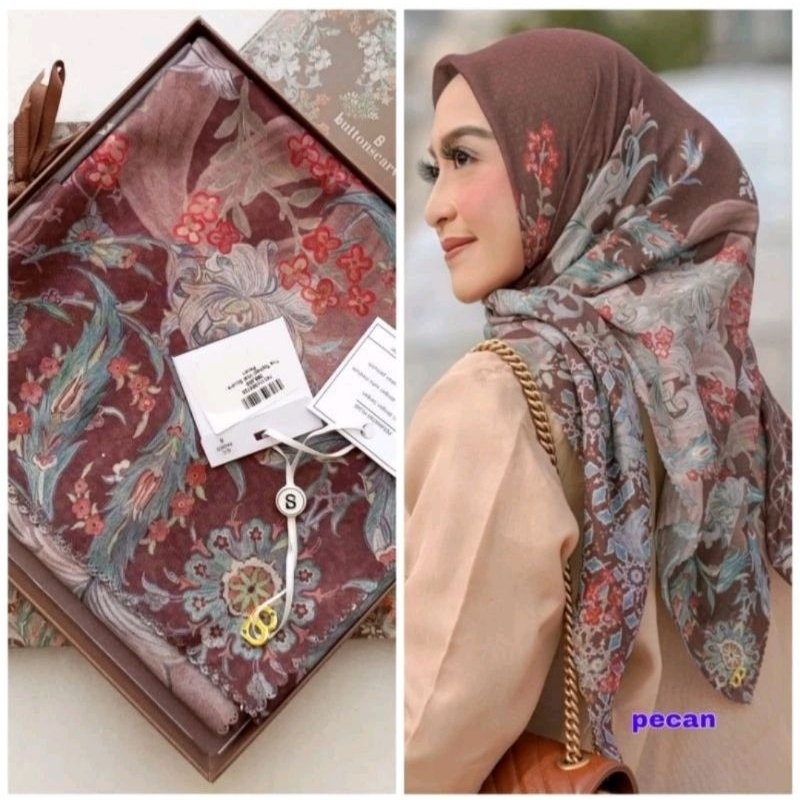 Preloved Buttonscarves topkapi Pecan