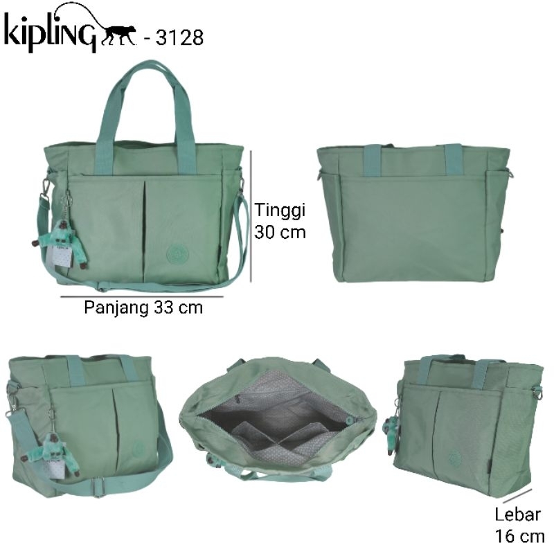 Tas Tenteng Shoulder Bag Kipling 3128 import bahan Nilon bagus waterproof