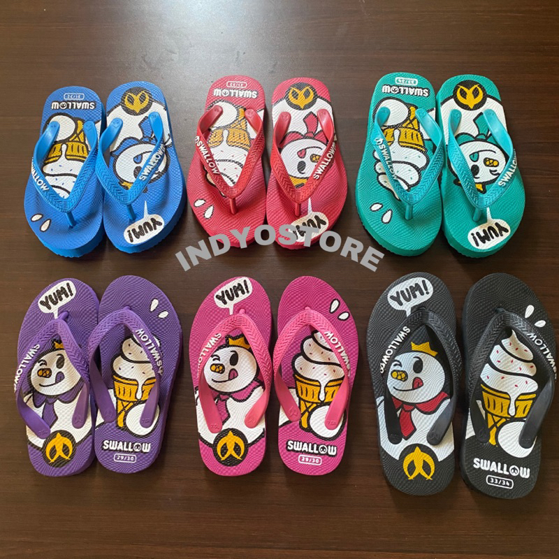 SWALLOW ICE CREAM KIDS SANDAL JEPIT ANAK COWOK CEWEK