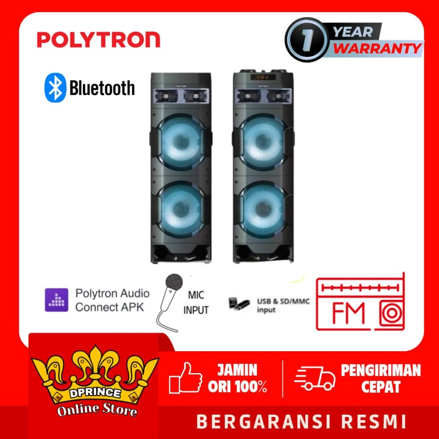 POLYTRON PAS10DF22 Speaker Aktif Bluetooth Radio FM PAS 10DF22