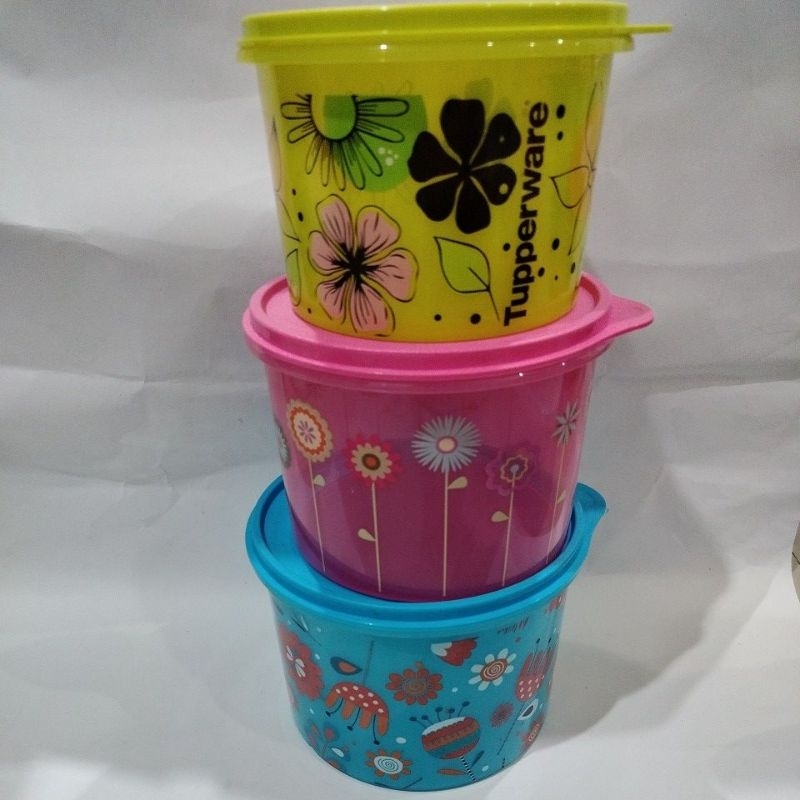 toples bunga tupperware 1 set isi 3