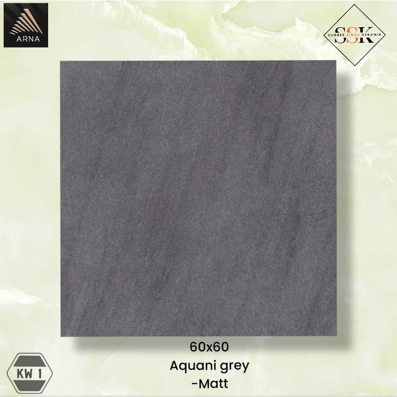 Granit lantai 60x60 aquani dark grey arna matt export/ kw 1