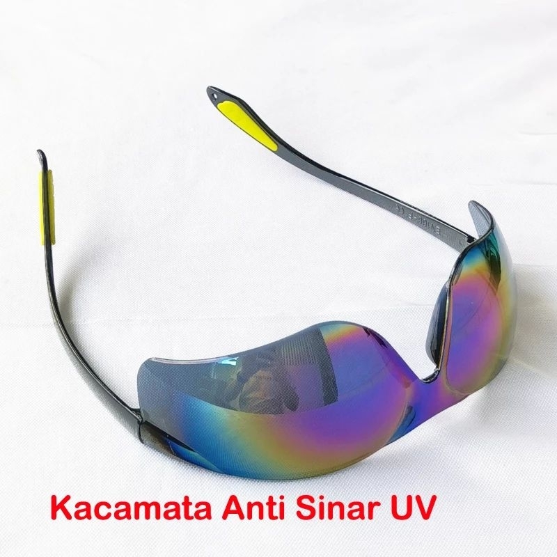 KACAMATA SAFETY GOGGLES ANTI UV PELANGI KACAMATA HITAM