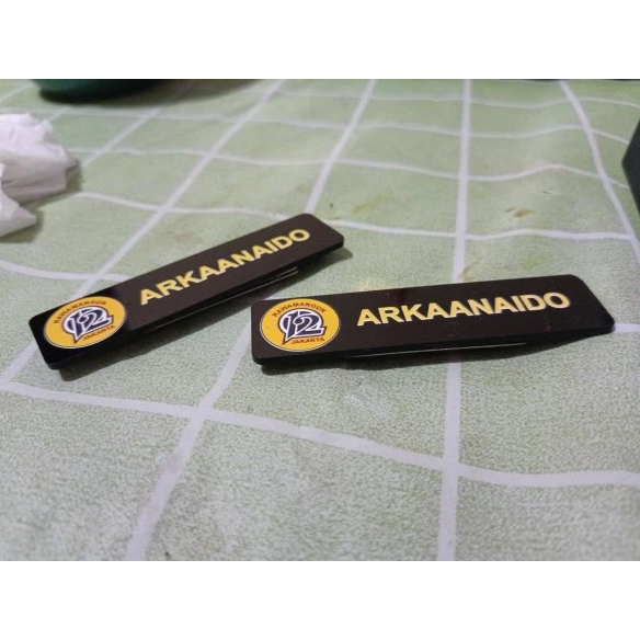 

Name Tag Akrilik Papan Nama Dada Magnet Print