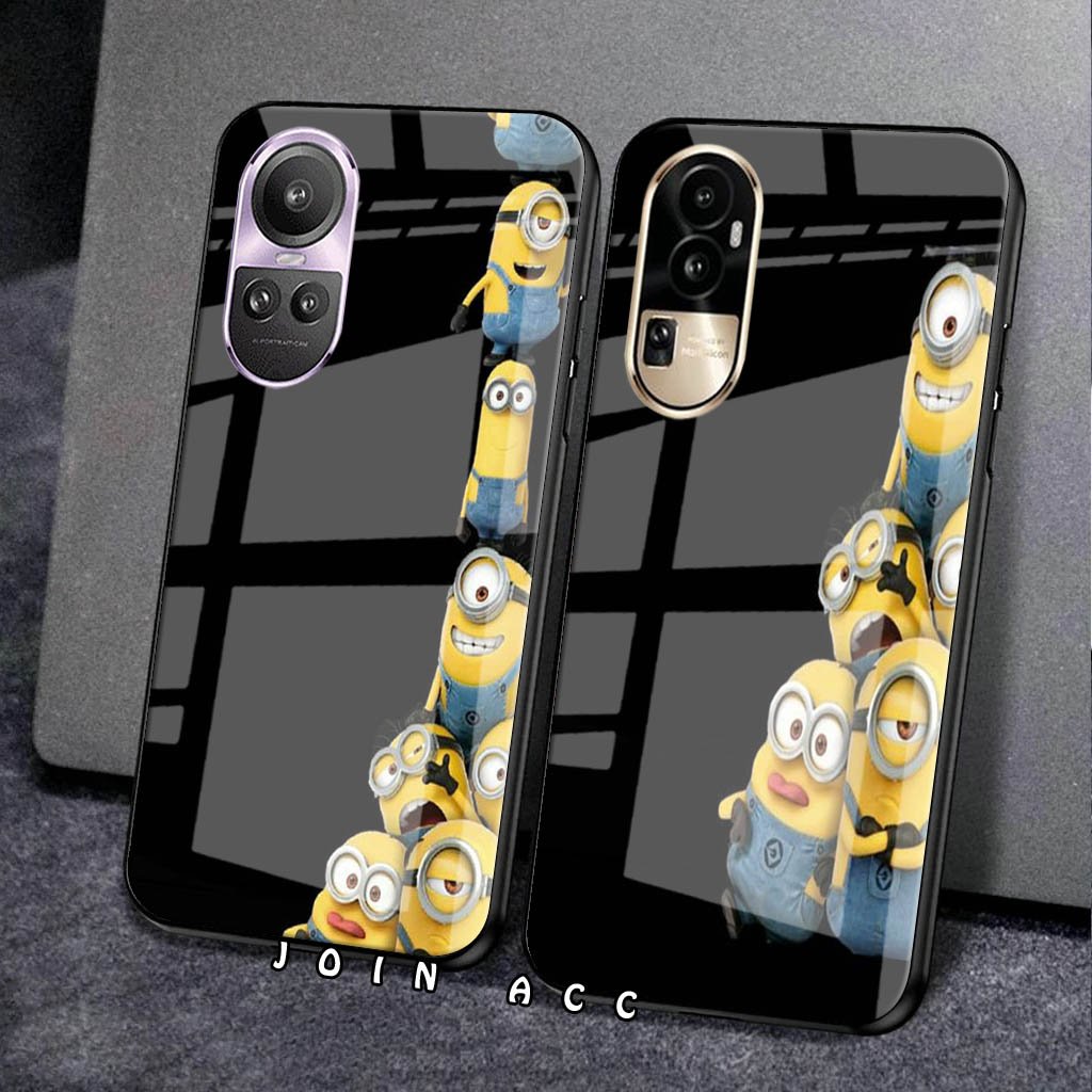 [A64] SoftCase Glass Kaca For OPPO RENO 8T 4G/5G A77S A17K A17 A16K A16 A76 A58 A78 A54 A5S A11K A1K A5S A7 A33 A53 A3S F11 F11 PRO A15 A12 - Casing Hp - Pelindung Hp -