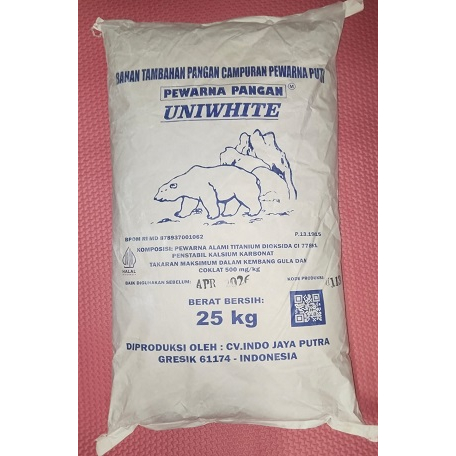 

Titanium Dioxide Uniwhite / Pemutih Makanan - Zak (25 Kg)