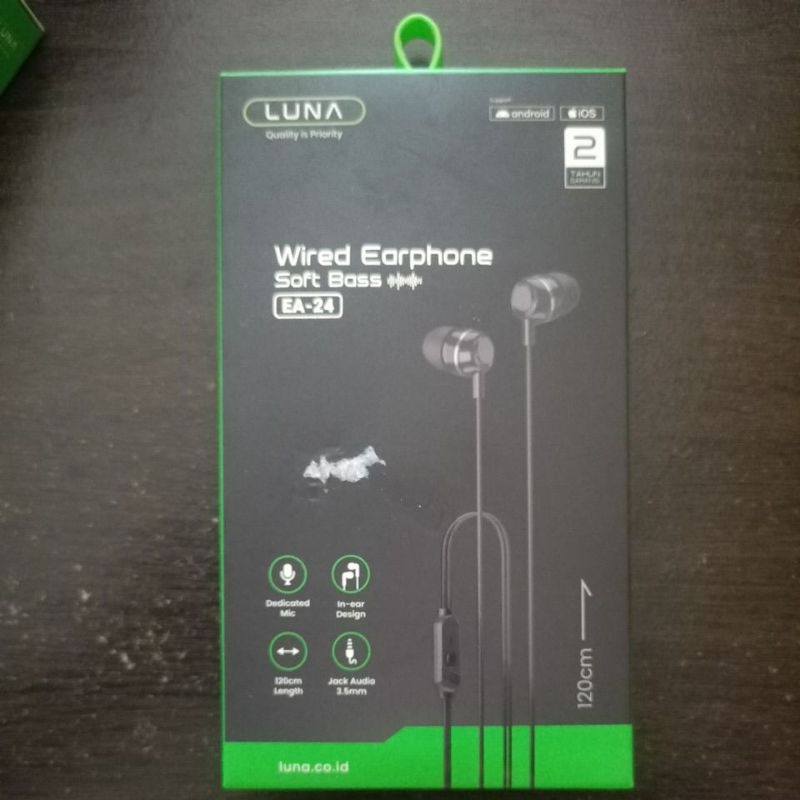 LUNA Wired Earphone Soft Bass EA-24