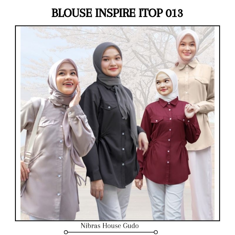 BLOUSE INSPIRE ITOP 013 READY WARNA ASH | MAROON | DARK GREY | TAUPE