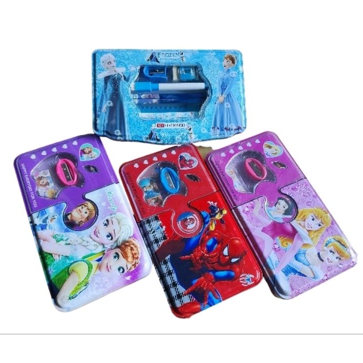 

tempat/kotak pensil seng/kaleng besar full set/stationary set BR