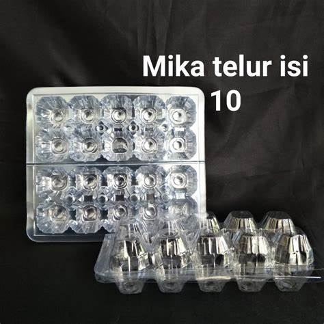 Mika Plastik Telur isi 10 (50 pcs) - Wadah Telur - Tempat Telur - Kotak Telur