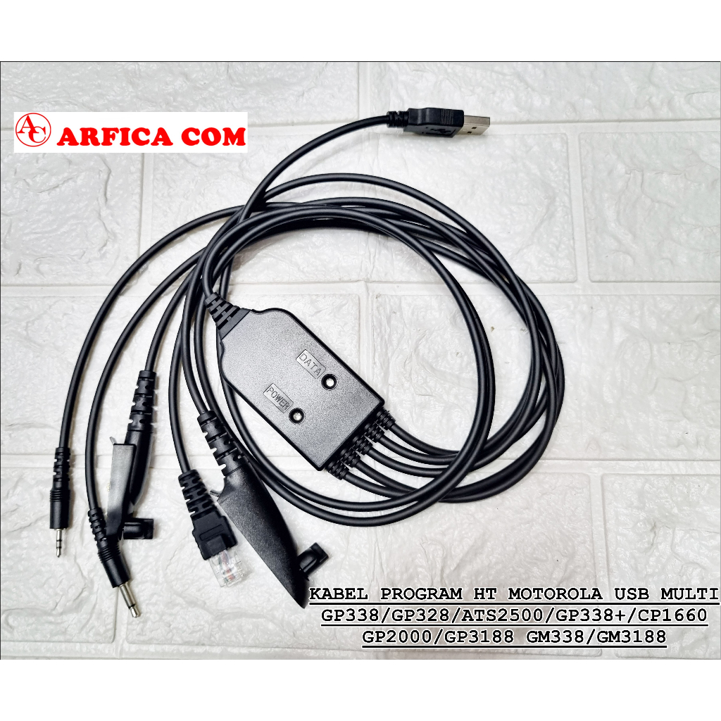 KABEL DATA PROGRAM HT MOTOROLA MULTI 5 IN 1 USB CP 1660 GP 338 GP 328 ATS 2500 GP 2000 GP 3188 GM 33