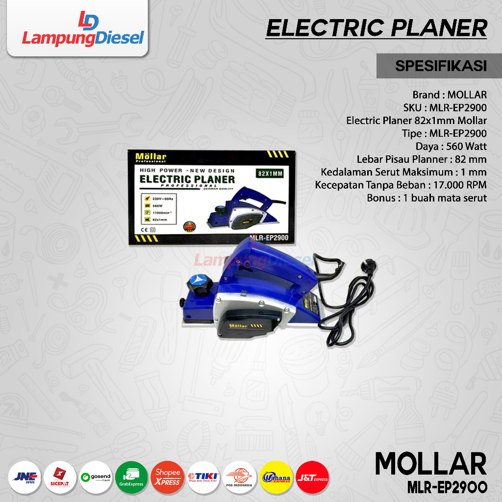 MOLLAR EP2900 Mesin Serut Kayu Ketam Pasah Planner