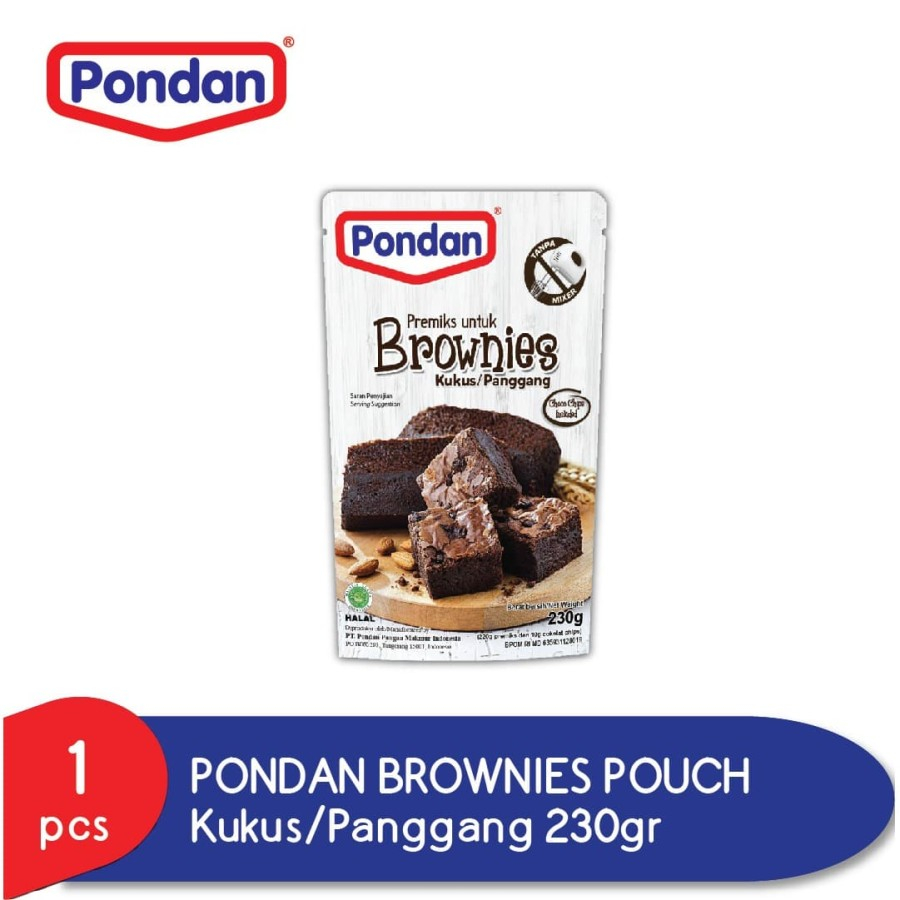 

Pondan Tepung Premiks Brownies Kukus & Panggang Chocolate 230 gr