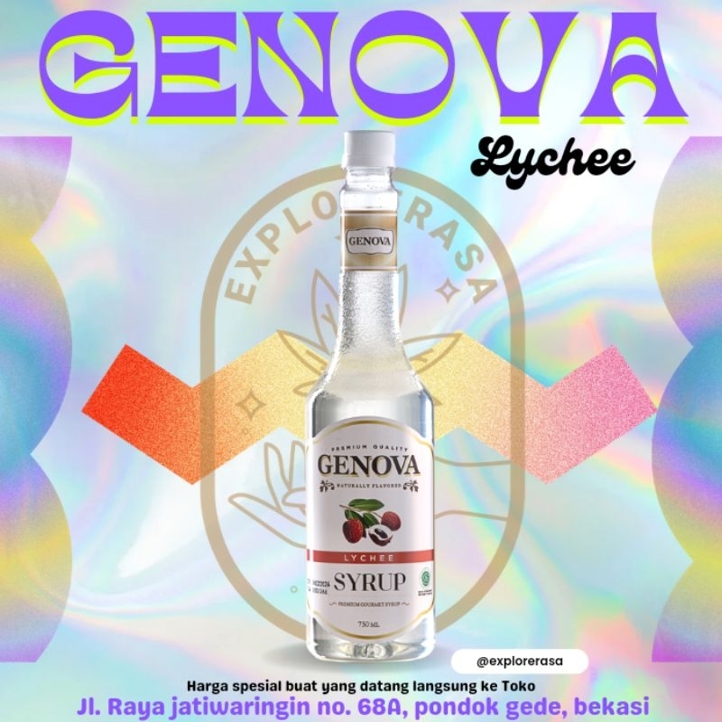 

Genova syrup rasa lychee isi 750ml