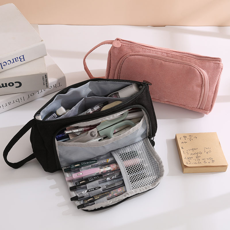 

Tas pena/Tempat Pensil berkapasitas besar model minimalis multifungsi alat tulis siswa tas penyimpanan alat tulis