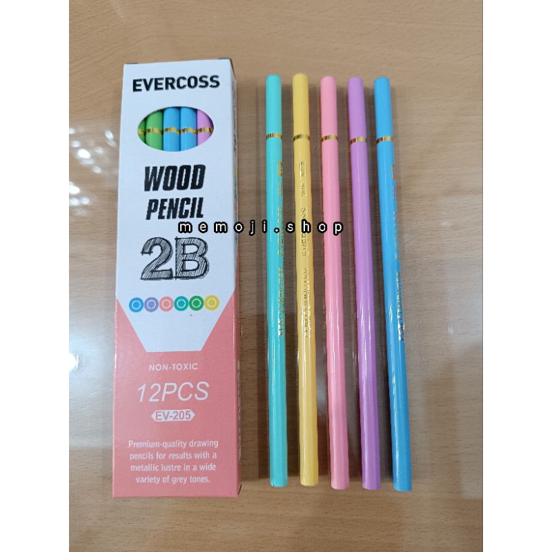

Pensil 2B EVERCROSS Pastel EV-205 (12pc)