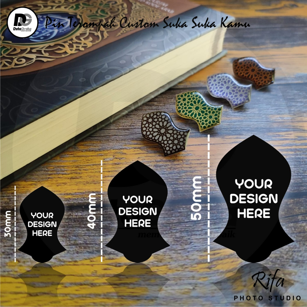 [CUSTOM] PIN RESIN TEROMPAH Pin Bros Aksesoris Souvenir NAMA LOGO FOTO