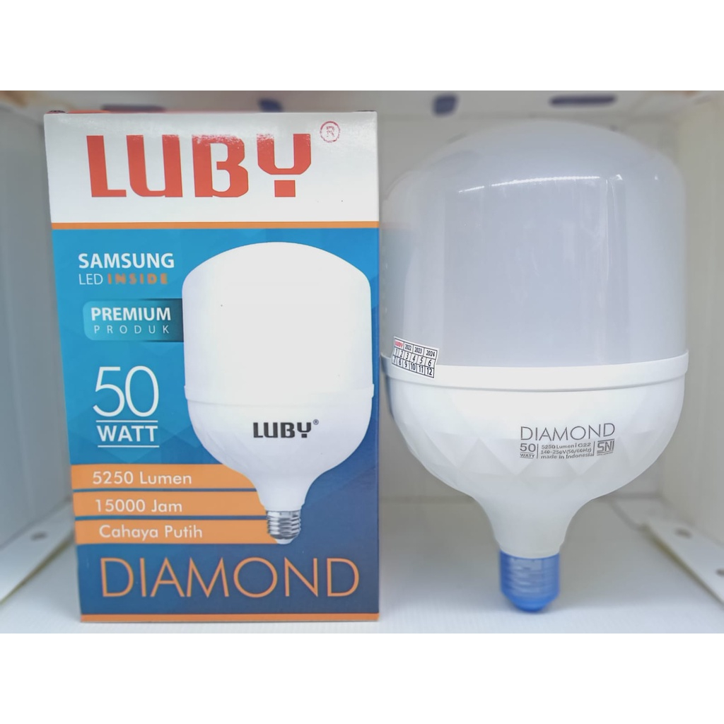 Lampu LED Capsule 50 Watt Luby Diamond 50W Cahaya Putih Lampu Bohlam 50 Watt