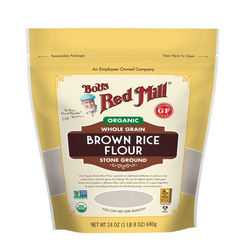 

Bob's Red Mill Organic Gluten Free Whole Grain Brown Rice Flour 680g