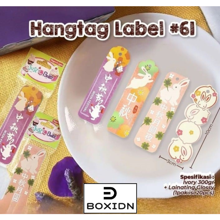 20pcs hangtag kelinci hangtag mooncake hang tag mooncake hangtag kue bulan hang tag kue bulan hangta