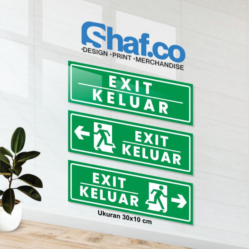 

Stiker Exit atau Keluar Rambu Safety untuk kantor dlll