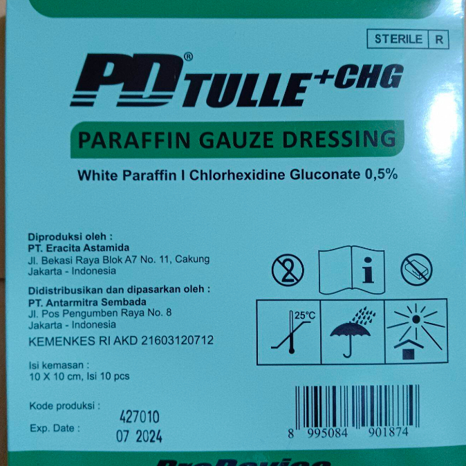 PD Tulle +CHG Kasa Jaring Steril/lembar