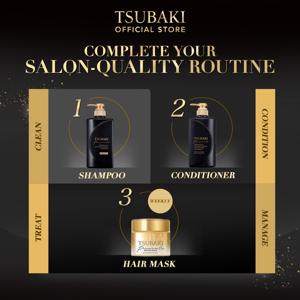 Tsubaki Premium Ex Intensive Repair Conditioner + Senka White Clay Facial Foam (Free)