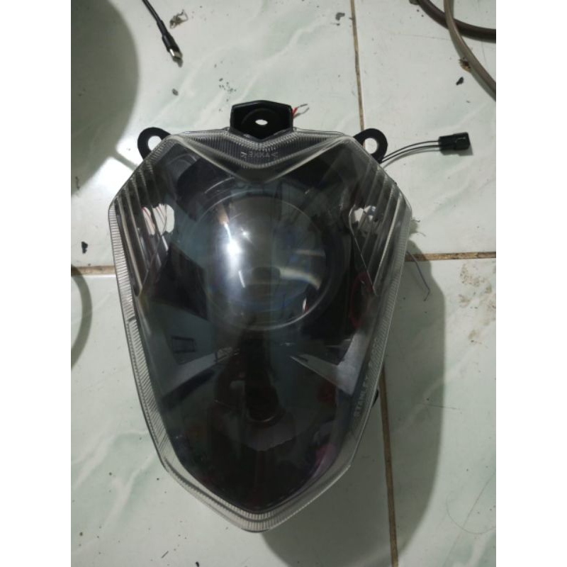 projie aes turbo se suzuki satria fu cbu proji led FU lampu depan sepaket reflektor