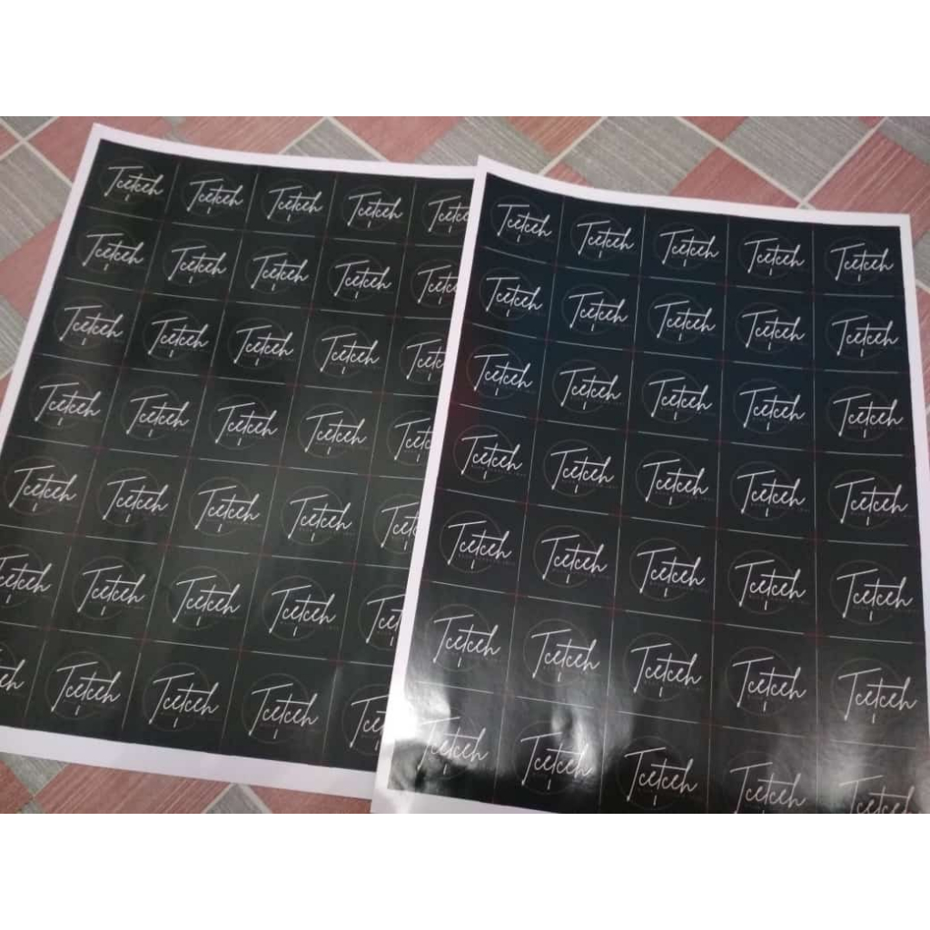 

cetak stiker produk makanan custom /cetak stiker label