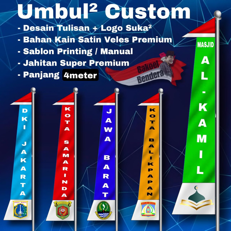 Umbul umbul Custom 4meter