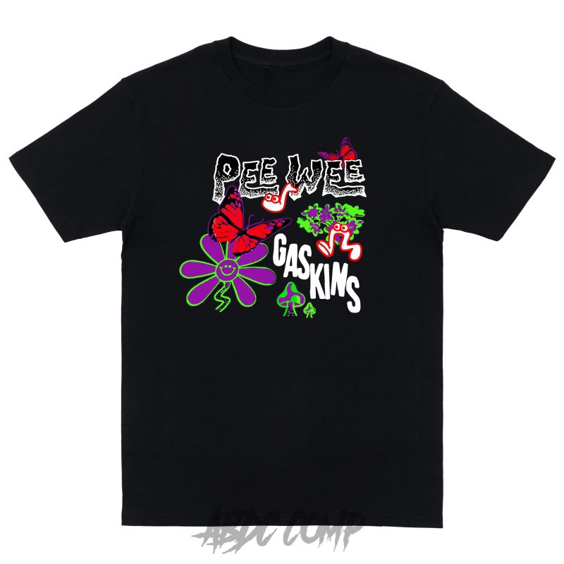 Pee wee Gaskins - Flower butterfly T-shirt pwg / kaos band pee Wee Gaskins