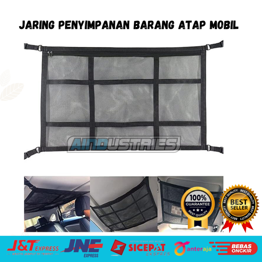 Jaring Plafon Mobil Bagasi Tambahan Car Net Cargo Portable Praktis mudah dipasang Atap Plafon Mobil