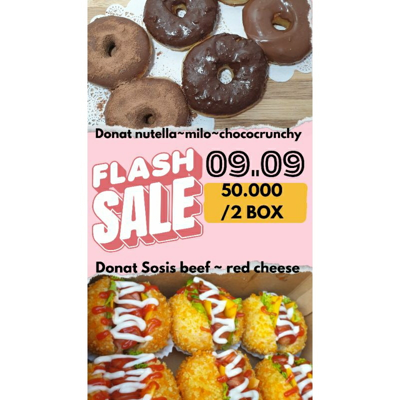 

donat sosis + donat choco nutella