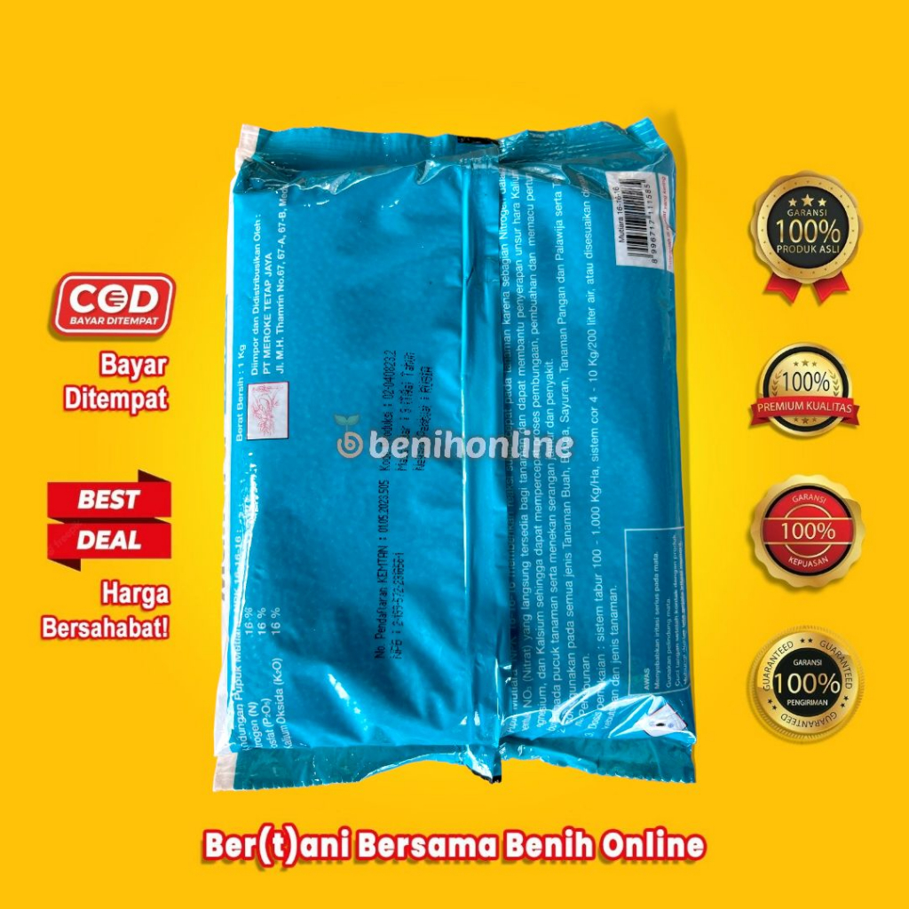 Shopritz Pupuk Npk Mutiara 16.16.16 1 Kg Pupuk Majemuk
