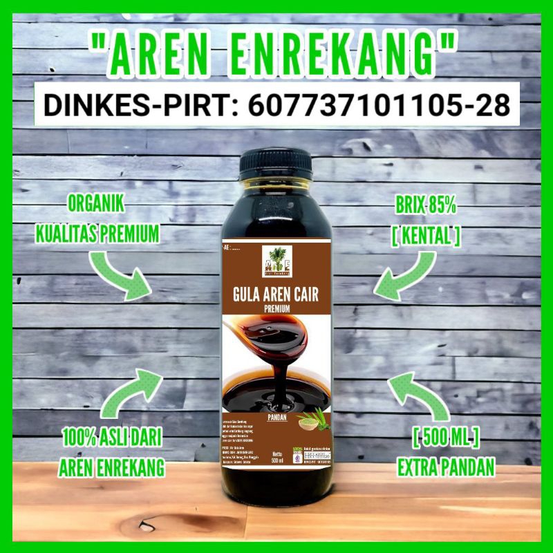 

Gula aren cair PREMIUM extra daun pandan khas Enrekang 500 ml