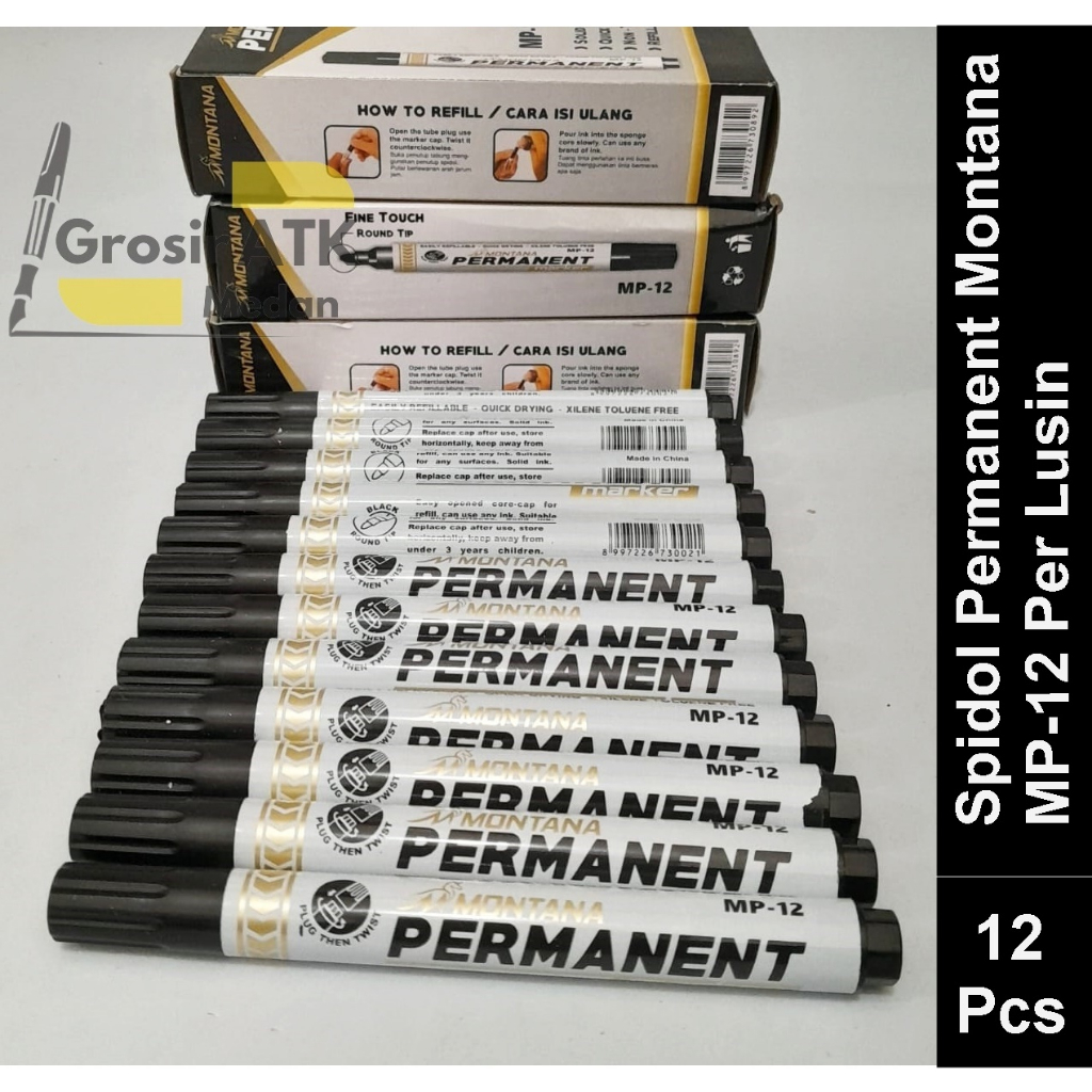 

Spidol Permanen Hitam Montana Murah / Permanent Marker / Spidol Murah