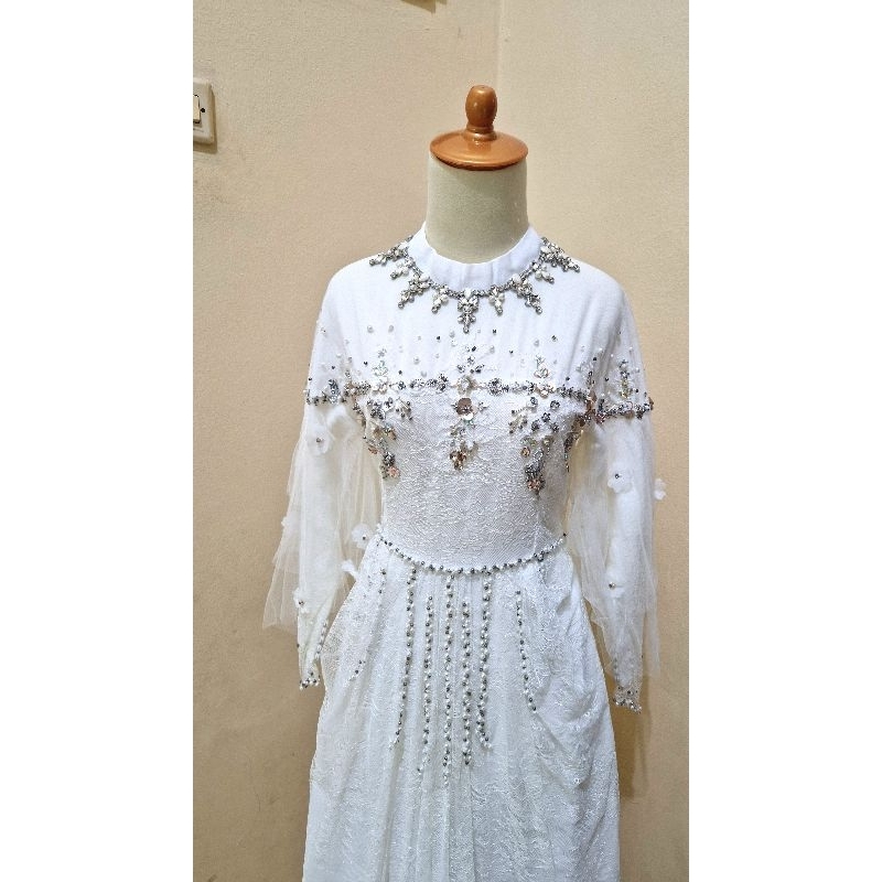 Ivory studio dress gamis payet cantik