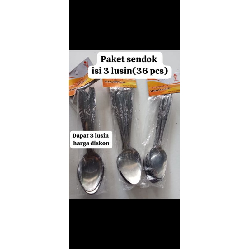 5 LUSIN SENDOK MAKAN STAINLESS TEBAL