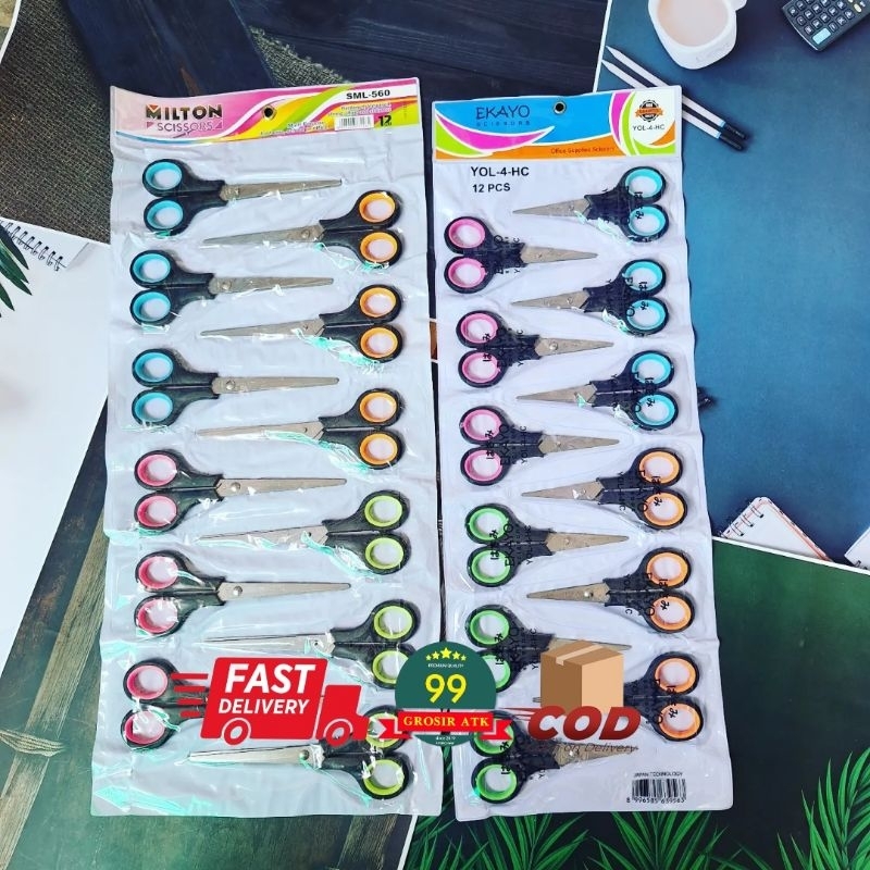 

GAGANG HITAM - Gunting Renceng 12pcs/Alat Memotong/SCISORS