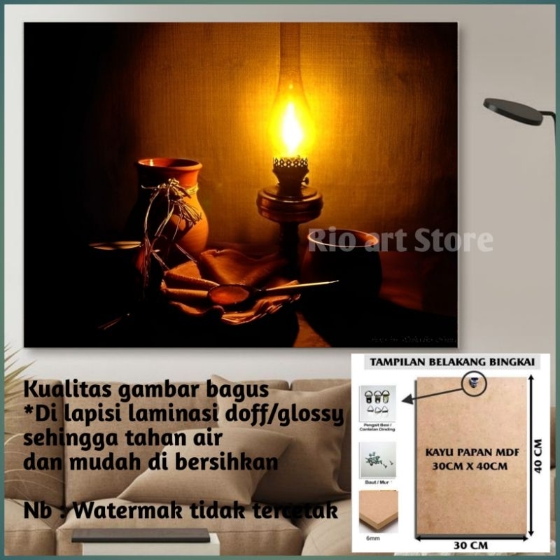 Hiasan dinding bahan papan kayu mdf poster barang antik jadul untuk walldekor atau pajangan dinding