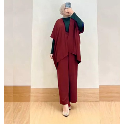 FASHIONABLE TWO PIECE SET CARDIGAN WANITA KEKINIAN