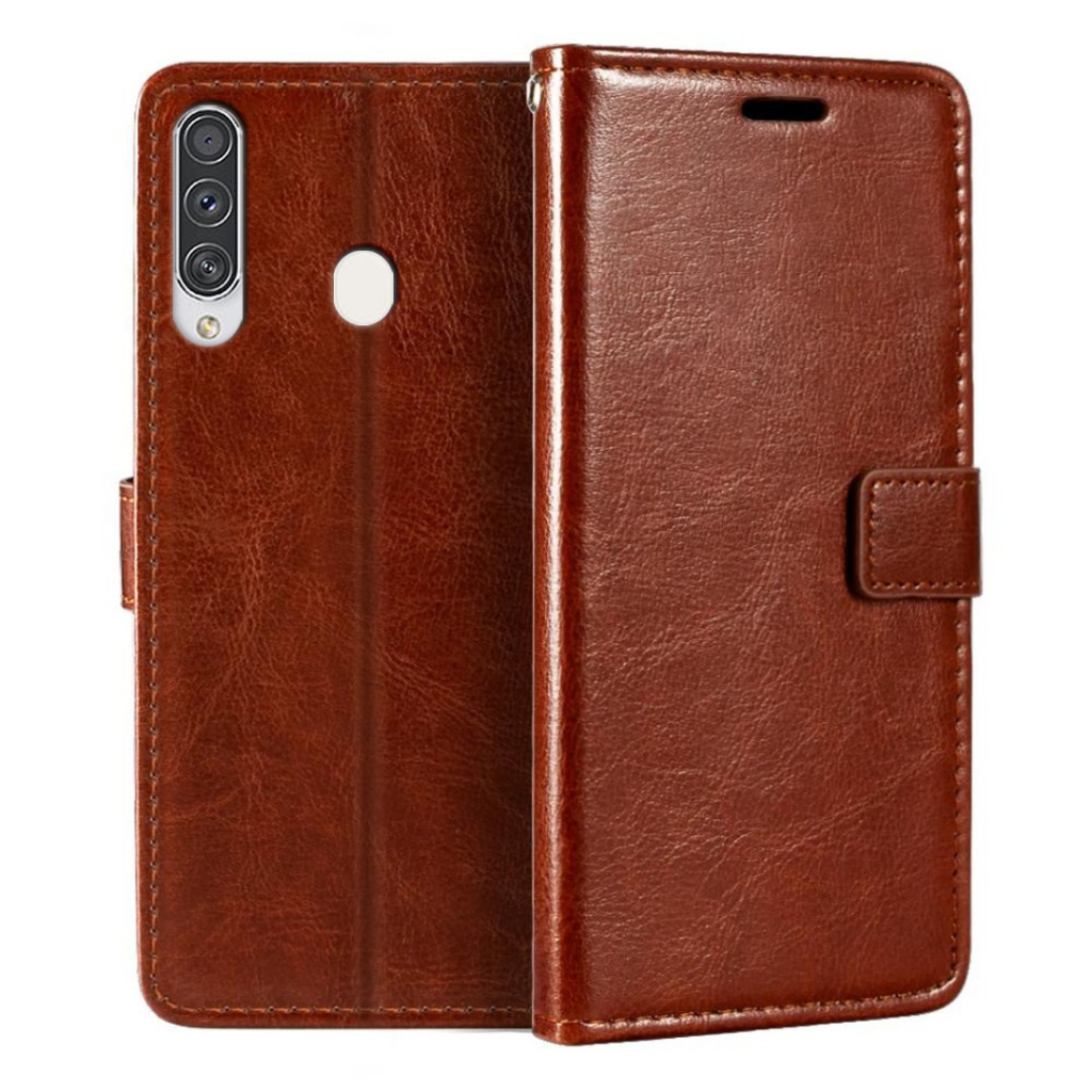 Case Samsung A20S Armor Classic Leather Full Cover + Anti Gores Anti Spy/Intip
