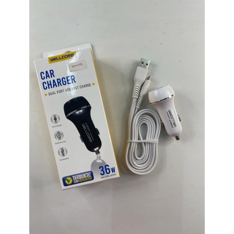 charger mobil wellcomm 36 watt casan car charger fast charger