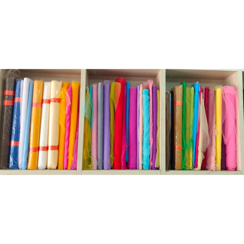 Kain Tile Hampers Polos | Kain Tulle Meteran