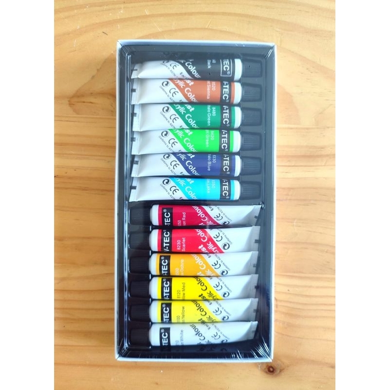 

RK Cat Akrilik 12 Warna V-TEC Acrylic Colour 6 ml